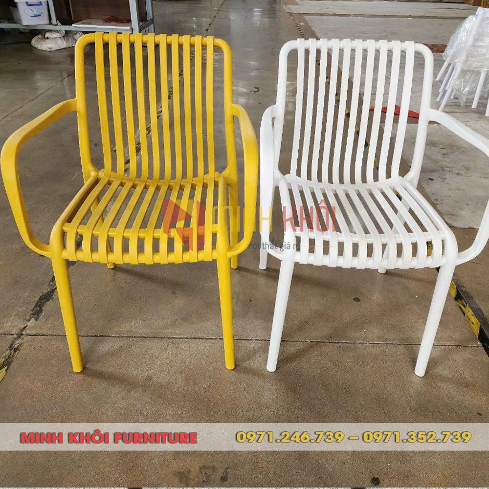 Ghế nhựa đúc ngoài trời MK-0093 4 Ghế Nhựa Đúc Ngoài Trời MK-0093 - Ghế Cafe Sân Vườn Đẹp