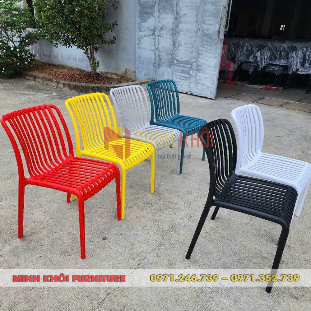 Ghế nhựa đúc ngoài trời MK-0093 2 Ghế Nhựa Đúc Ngoài Trời MK-0093 - Ghế Cafe Sân Vườn Đẹp