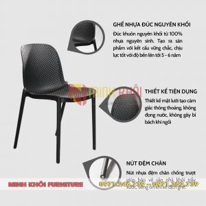 Ghế nhựa đúc nguyên khối cao cấp MK-0094 giá rẻ TPHCM