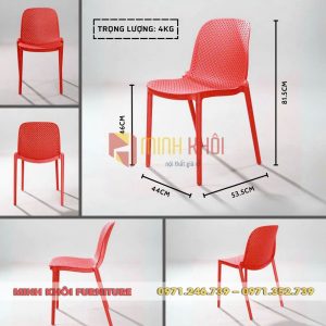 Ghế nhựa đúc nguyên khối cao cấp MK-0094 giá rẻ TPHCM