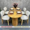 Bộ bàn ghế ăn Amazon gỗ ash phong cách Rustic sang trọng