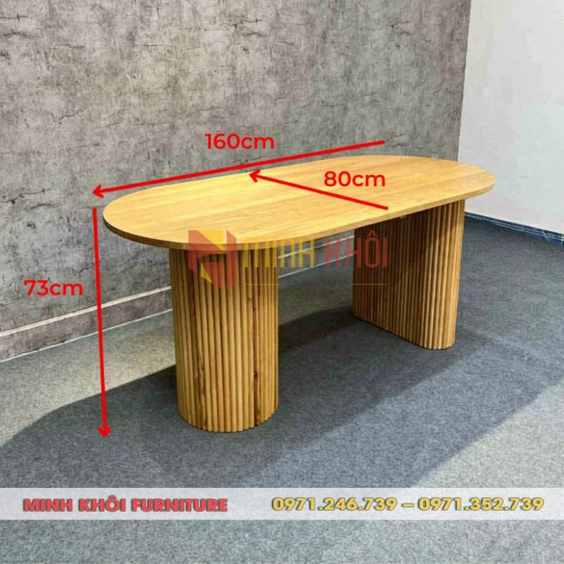 Bộ bàn ghế ăn Amazon gỗ ash phong cách Rustic sang trọng
