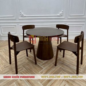 Bộ bàn ghế ăn gia đình gỗ ash – Sang trọng, bền đẹp