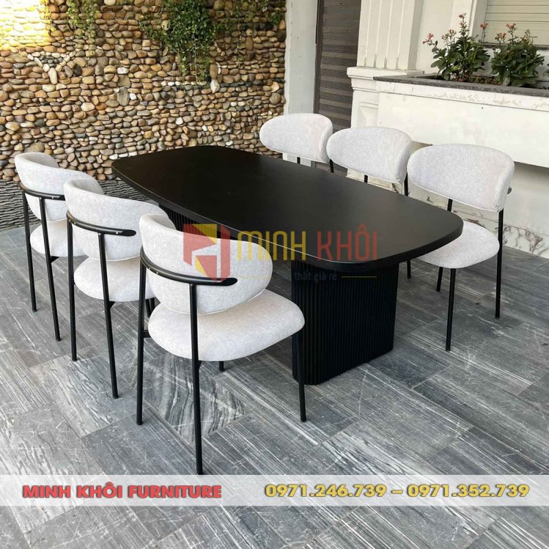 Bộ bàn ghế ăn Oleandro khung sắt 21 Bộ bàn ghế ăn Oleandro khung sắt phong cách hiện đại cực đẹp