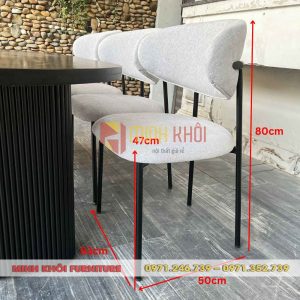 Bộ bàn ghế ăn Oleandro khung sắt 10 Bộ bàn ghế ăn Oleandro khung sắt phong cách hiện đại cực đẹp