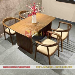 Bộ bàn ghế gỗ nhà hàng Kennedy MK-0103 đẹp, sang trọng