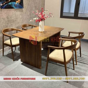 Bộ bàn ghế gỗ nhà hàng Kennedy MK-0103 đẹp, sang trọng