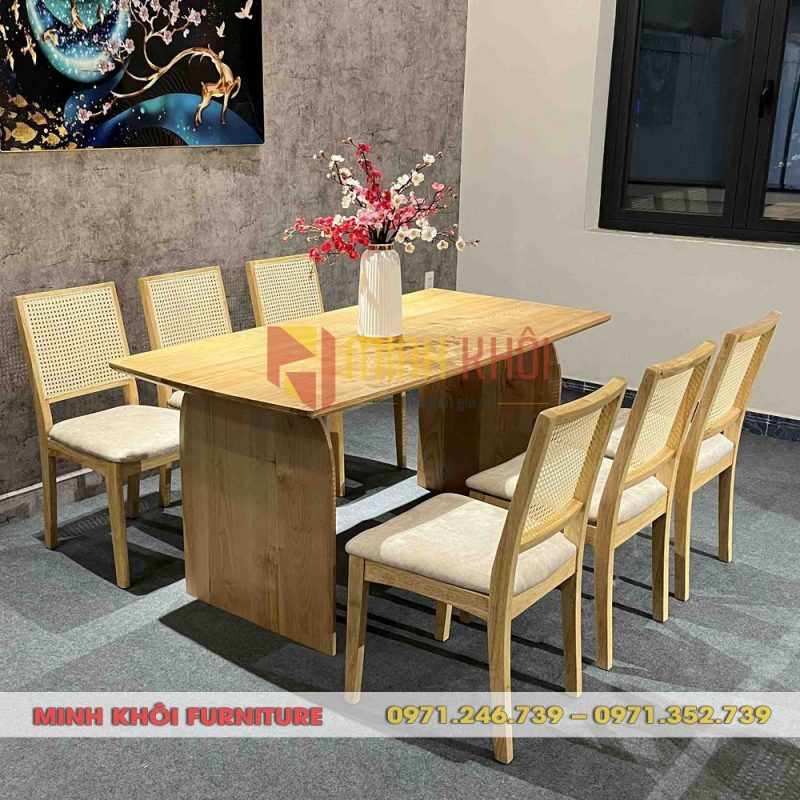 Bộ bàn ghế nhà hàng Mila thiết kế mộc mạc sang trọng, chuẩn decor hiện đại