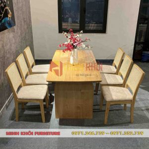 Bộ bàn ghế nhà hàng Mila thiết kế mộc mạc sang trọng, chuẩn decor hiện đại