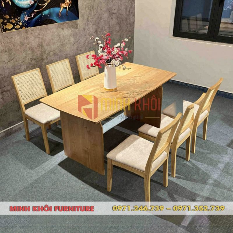Bộ bàn ghế nhà hàng Mila thiết kế mộc mạc sang trọng, chuẩn decor hiện đại