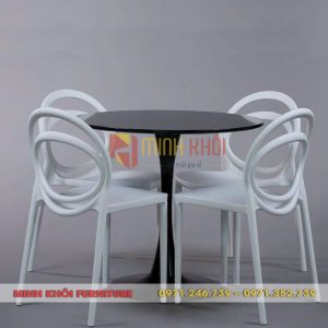 Bộ bàn ghế nhựa Circus cao cấp – Giải pháp decor quán cafe ấn tượng