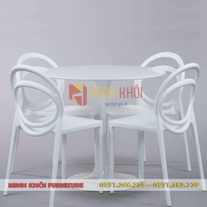 Bộ bàn ghế nhựa Circus cao cấp – Giải pháp decor quán cafe ấn tượng