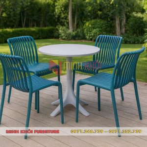 Bộ bàn ghế nhựa đúc sân vườn MK-0101 - Đẹp, bền, hiện đại