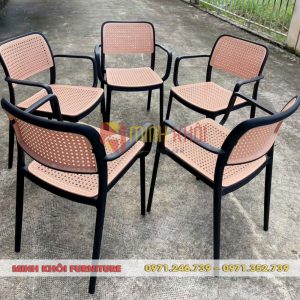 Ghế nhựa cafe giả mây MK-0099 – Mẫu ghế đẹp, bền, giá tốt