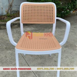 Ghế nhựa cafe giả mây MK-0099 – Mẫu ghế đẹp, bền, giá tốt