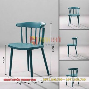 Ghế nhựa đúc song tiện 8 Ghế nhựa đúc song tiện – Mẫu ghế cafe đẹp, gọn, giá tốt