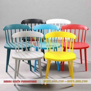Ghế nhựa đúc song tiện – Mẫu ghế cafe đẹp, gọn, giá tốt