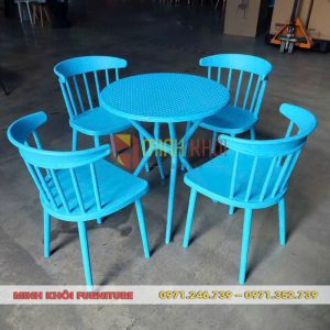 Ghế nhựa đúc song tiện 13 Ghế nhựa đúc song tiện – Mẫu ghế cafe đẹp, gọn, giá tốt