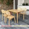 Bộ bàn ghế gỗ quán ăn Secco MK-0105 | Thiết kế đẹp, bền, dễ phối không gian
