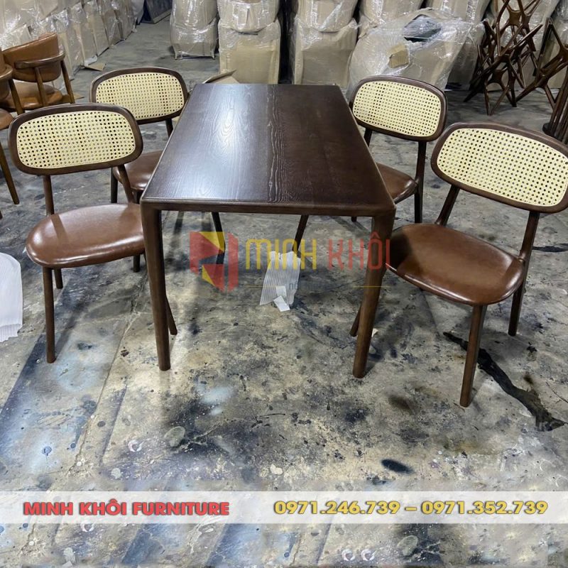 Bộ bàn ghế gỗ quán ăn Secco MK-0105 12 Bộ bàn ghế gỗ quán ăn Secco MK-0105 | Thiết kế đẹp, bền, dễ phối không gian